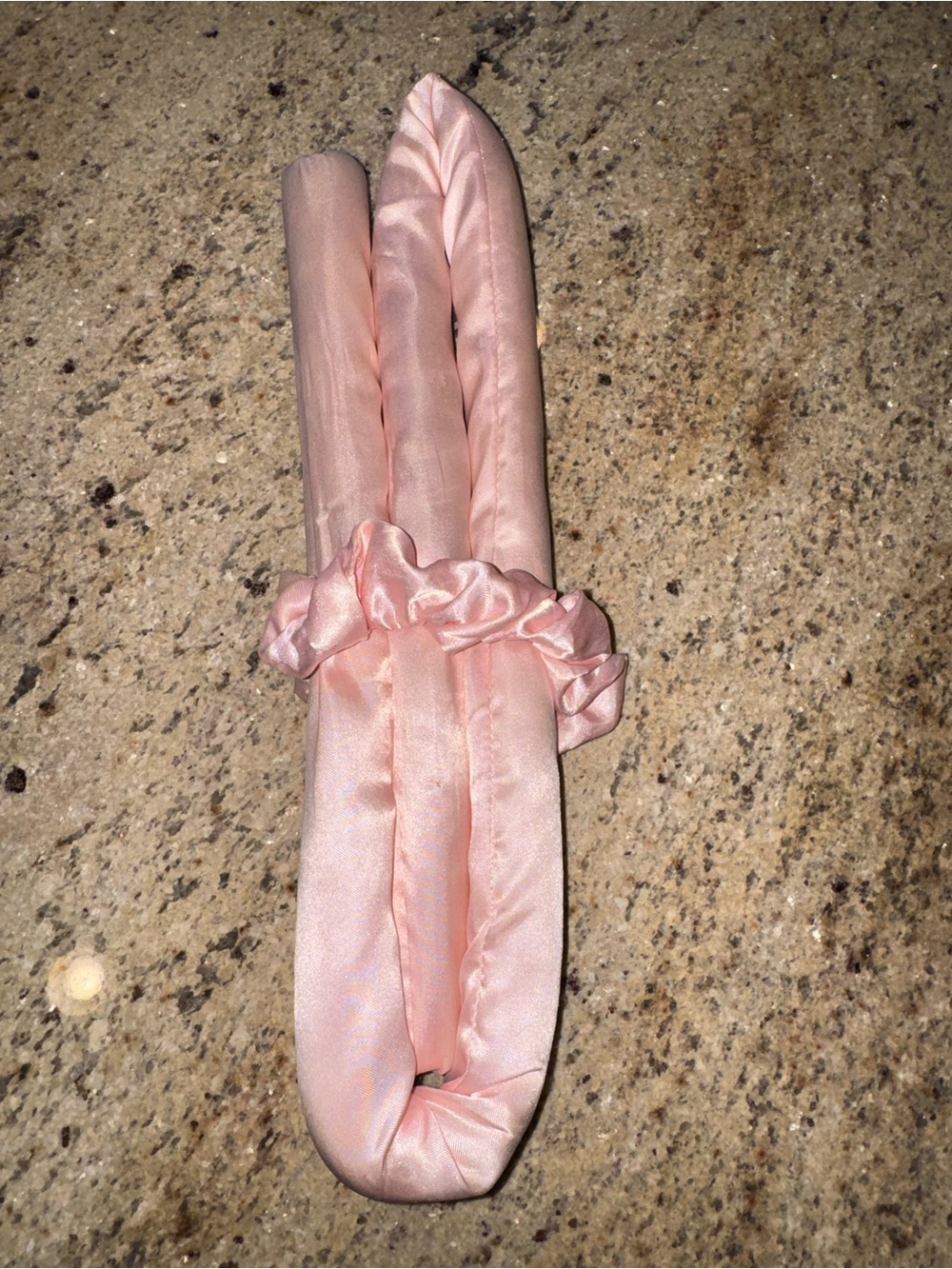 Light Pink Satin Heatless Hair Styling Set with Scrunchie